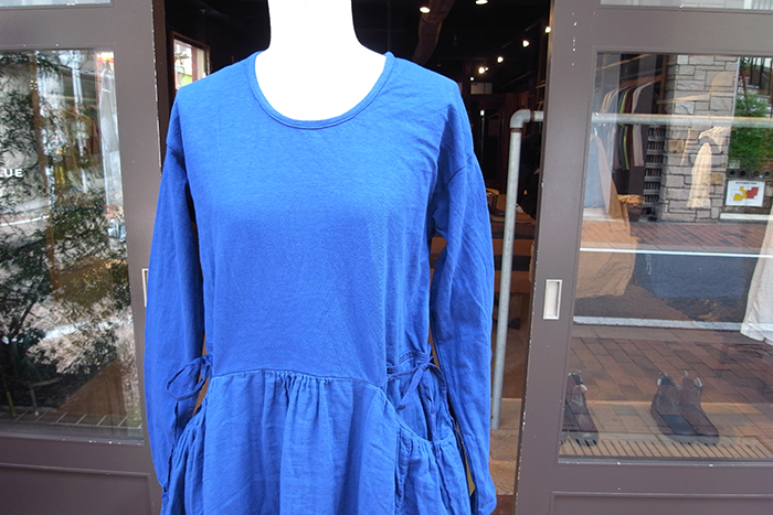 KAPITAL　ブルー　天竺×二重ガーゼ バタードレス　サイズS KAPITAL ブルー 天竺×二重ガーゼ バタードレス サイズS 天竺×二重ガーゼ