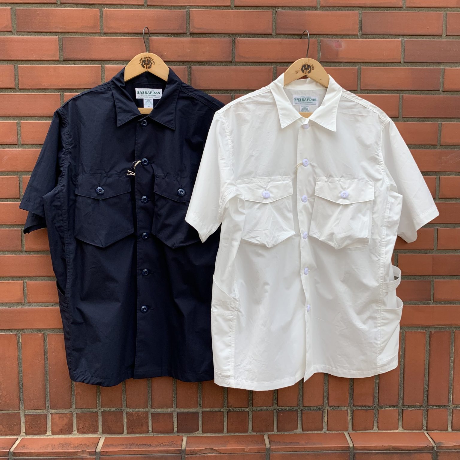 ◇送込◇SASSAFRAS / Gardener Half 半袖シャツ 日本の職人技 joshin-j