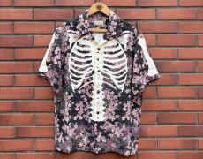 KAPITAL レーヨン 桜BONE pt アロハシャツ