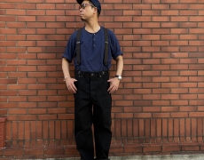 Nigel Cabourn RAILMAN DENIM PANT-BLACK