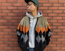 BURLAP OUTFITTER ARGYLE FLEECE CARDIGAN